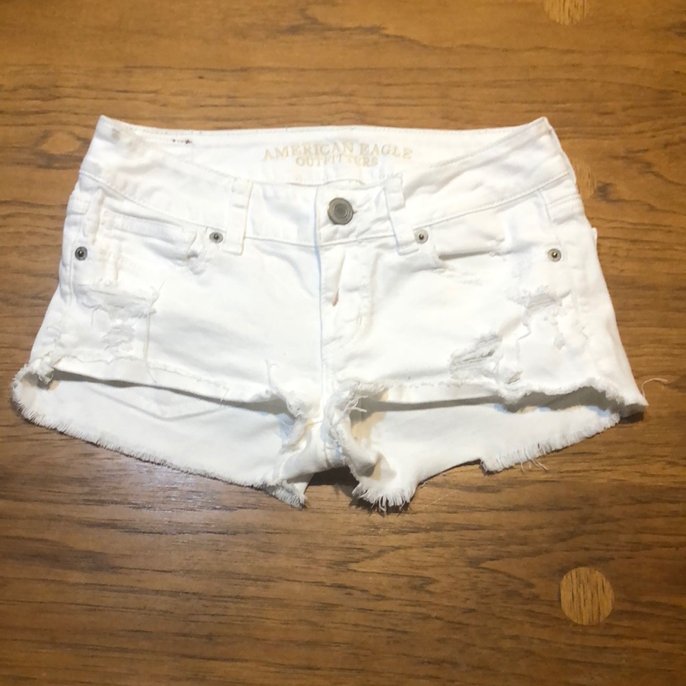 White American Eagle Jean Shorts